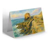 NOTELET - Pulpit Rock, Portland Bill - Vintage Art Style