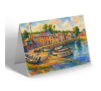 NOTELET - Quayside, Padstow - Vintage Art Style