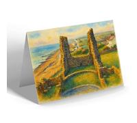 NOTELET - Reculver Marshes, looking East from Towers - Vintage Art Style