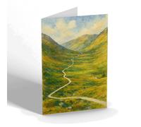 NOTELET - Rest & Be Thankful Looking Down Glen Croe - Vintage Art Style