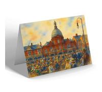 NOTELET - Rhyl. The Palace & Crowd - Vintage Art Style