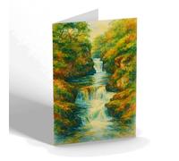 NOTELET - Rival Falls, Ingleton (a) - Vintage Art Style