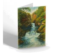 NOTELET - Rival Falls, Ingleton (b) - Vintage Art Style