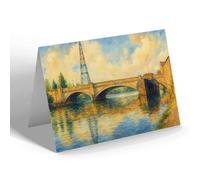 NOTELET - River Nene & the Bridge, Peterborough - Vintage Art Style