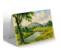 NOTELET - River Tanat & Berwyn Range, Llanrhaiadr - Vintage Art Style