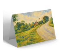 NOTELET - Road to Langleys, Stock - Vintage Art Style