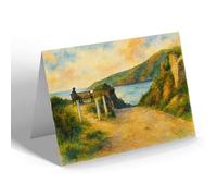 NOTELET - Road to the Church Bay, Rhydwen - Vintage Art Style