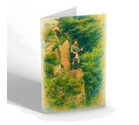 NOTELET - Rob Roy Statue, Culter - Vintage Art Style