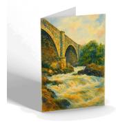 NOTELET - Salmons Leap, Muccomer Falls, Spean Bridge - Vintage Art Style