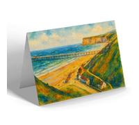NOTELET - Saltburn. Pier & Hunt Cliff - Vintage Art Style