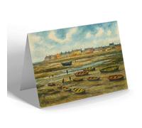 NOTELET - Saltcoats. Harbour & Windmill Street - Vintage Art Style
