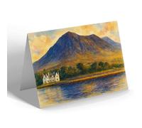 NOTELET - Sconser House Hotel from Sound of Raasay - Vintage Art Style