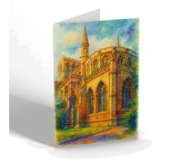 NOTELET - SE Corner, Peterborough Cathedral - Vintage Art Style