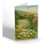 NOTELET - Sheltered Pastures near the Trossachs - Vintage Art Style