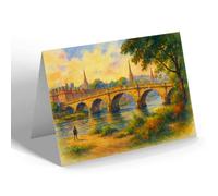 NOTELET - Shrewsbury. English Bridge - Vintage Art Style