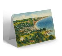 NOTELET - Sidmouth from Peak Hill (d) - Vintage Art Style