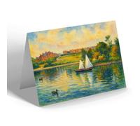 NOTELET - South Shields. The Lake, South Marine Park - Vintage Art Style