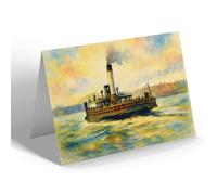 NOTELET - South Shields. The River Ferry - Vintage Art Style