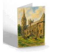 NOTELET - South Side, Cathedral, Llandaff - Vintage Art Style