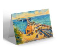 NOTELET - SS Marguerite Approaching Pier Llandudno a - Vintage Art Style