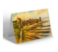 NOTELET - St Andrews Castle (b) - Vintage Art Style