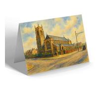 NOTELET - St Annes-on-the-Sea. St Thomas' Church - Vintage Art Style