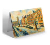 NOTELET - St Ann's Square, Manchester - Vintage Art Style