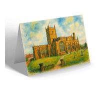 NOTELET - St Bartholomew's Church, Crewkerne - Vintage Art Style