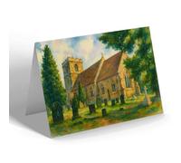 NOTELET - St Cuthbert's Church, Glenn - Vintage Art Style