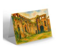 NOTELET - St David's Cathedral & Bishop's Palace Ruins - Vintage Art Style