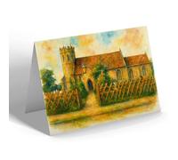 NOTELET - St Edmund's Church, Acle - Vintage Art Style