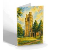 NOTELET - St Gregory's Church, Sudbury - Vintage Art Style