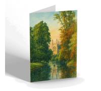 NOTELET - St John's College Chapel River Bend - Vintage Art Style