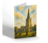 NOTELET - St John's Parish Church, Bromsgrove - Vintage Art Style