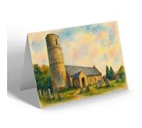 NOTELET - St Margaret's Church, Morton on the Hill - Vintage Art Style