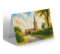 NOTELET - St Mary Magdalene Church, Knighton - Vintage Art Style
