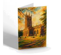 NOTELET - St Mary Magdalene Church, Taunton - Vintage Art Style