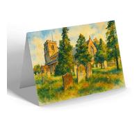 NOTELET - St Marys & Bartholomews, Hampton in Arden - Vintage Art Style