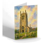 NOTELET - St Mary's Church, Beaminster (a) - Vintage Art Style