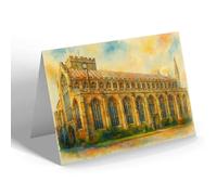 NOTELET - St Mary's Church, Bury St Edmunds (a) - Vintage Art Style