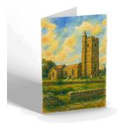 NOTELET - St Mary's Church, Carew, near Milton - Vintage Art Style