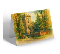 NOTELET - St Mary's Church, Denham - Vintage Art Style