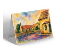 NOTELET - St Mary's Church, Pentraeth (b) - Vintage Art Style