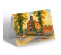 NOTELET - St Matthew's Church, Haslington - Vintage Art Style