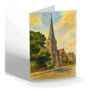 NOTELET - St Matthew's Church, Redhill - Vintage Art Style