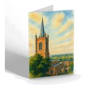 NOTELET - St Michael's Church, Bishop's Stortford - Vintage Art Style