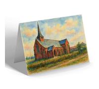 NOTELET - St Oswald's Church, Knott End - Vintage Art Style