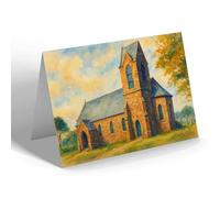 NOTELET - St Paul's Church, Foxdale - Vintage Art Style