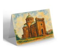 NOTELET - St Peters Catholic Church, North, Ludlow - Vintage Art Style