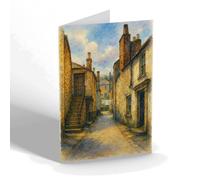 NOTELET - St Peter's Hill, Newlyn West - Vintage Art Style